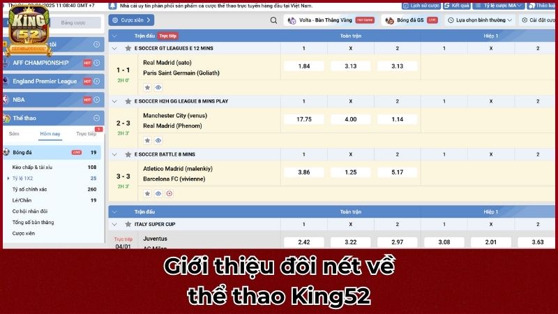 Giới thiệu đôi nét về thể thao King52